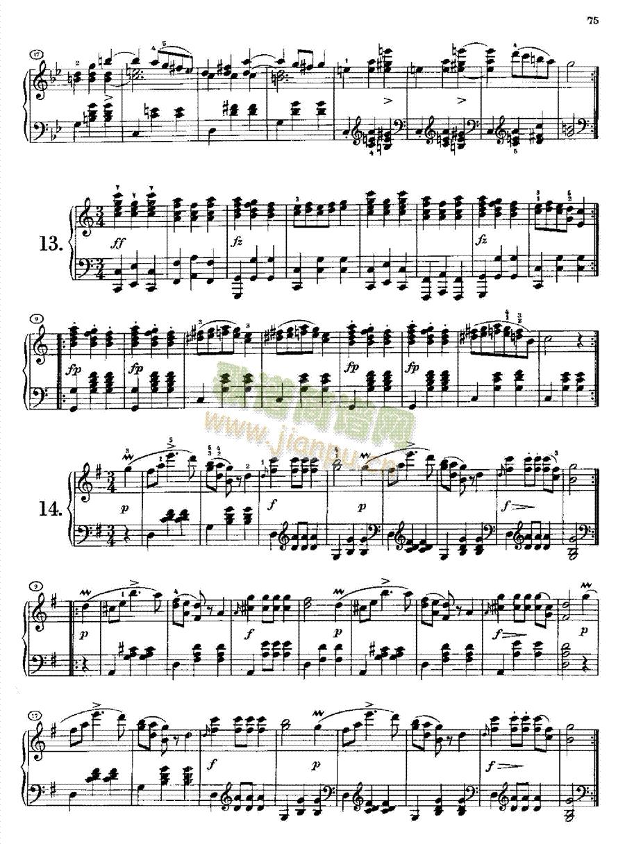 20首圆舞曲又名最后的圆舞曲opus127.D146(1键盘类钢琴(钢琴谱)14