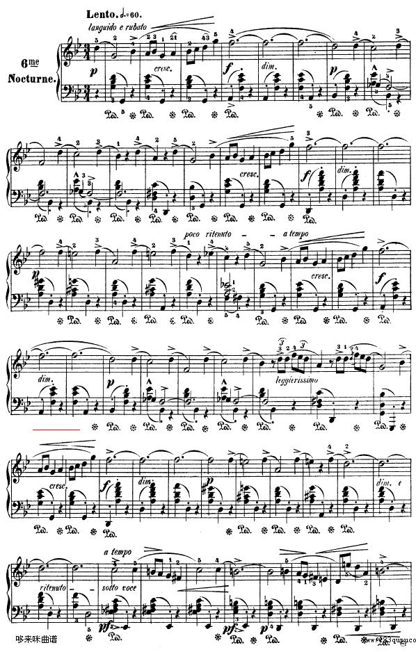 g小调夜曲作品15号-OP15-NO.3-肖邦(钢琴谱)1