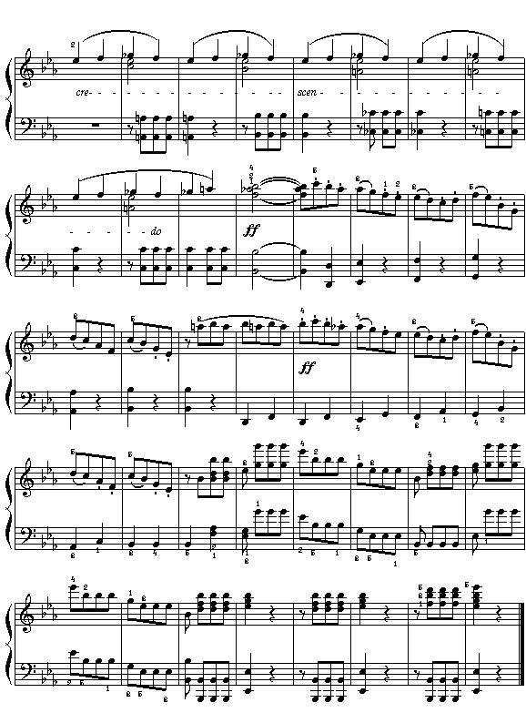 贝多芬：第一乐章(钢琴谱)3